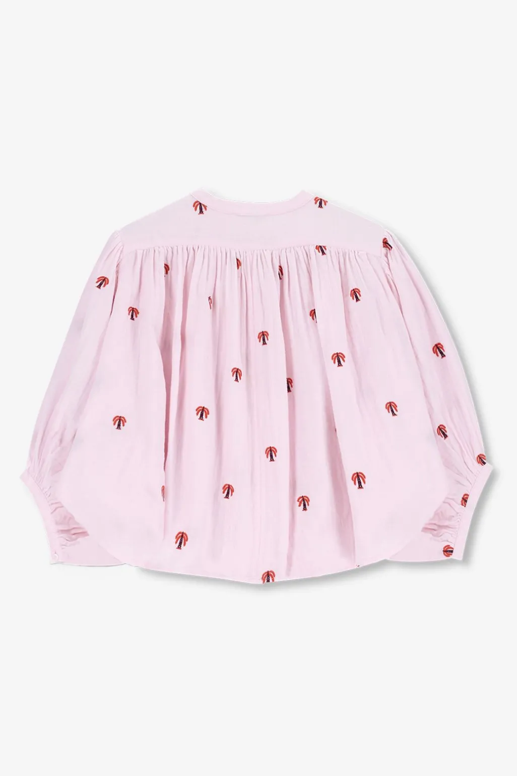 Lichtroze blouse met embroidery