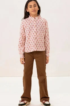 Lichtroze blouse met hartjes print