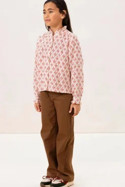 Lichtroze blouse met hartjes print