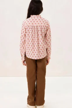 Lichtroze blouse met hartjes print