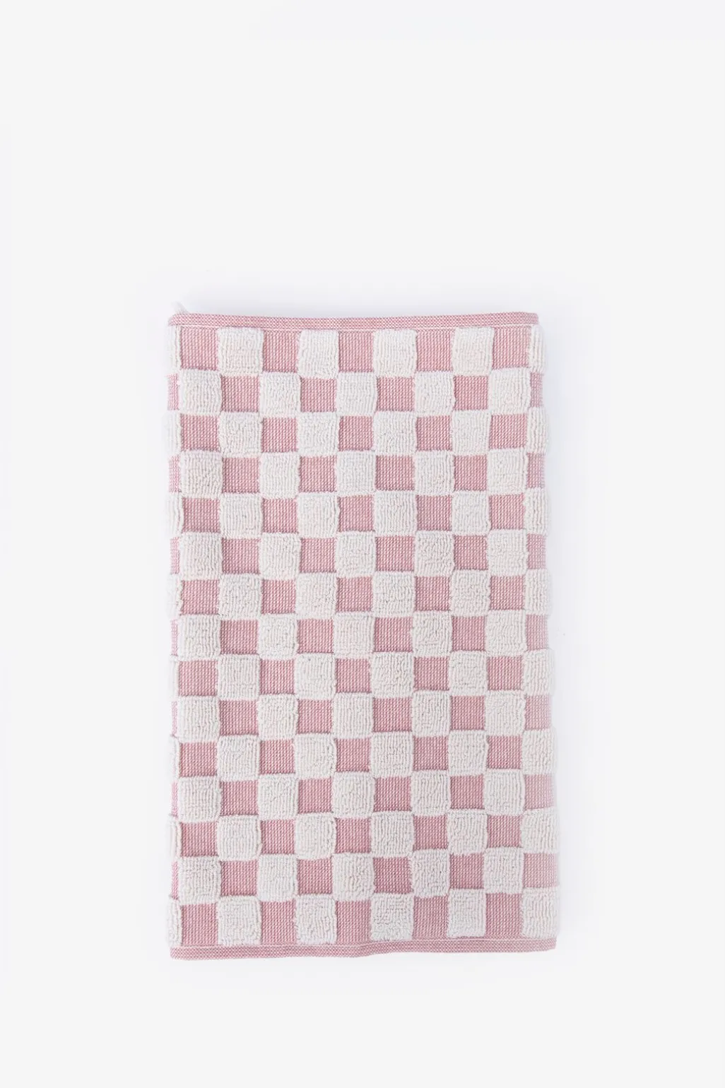 Lichtroze geblokte gastendoek