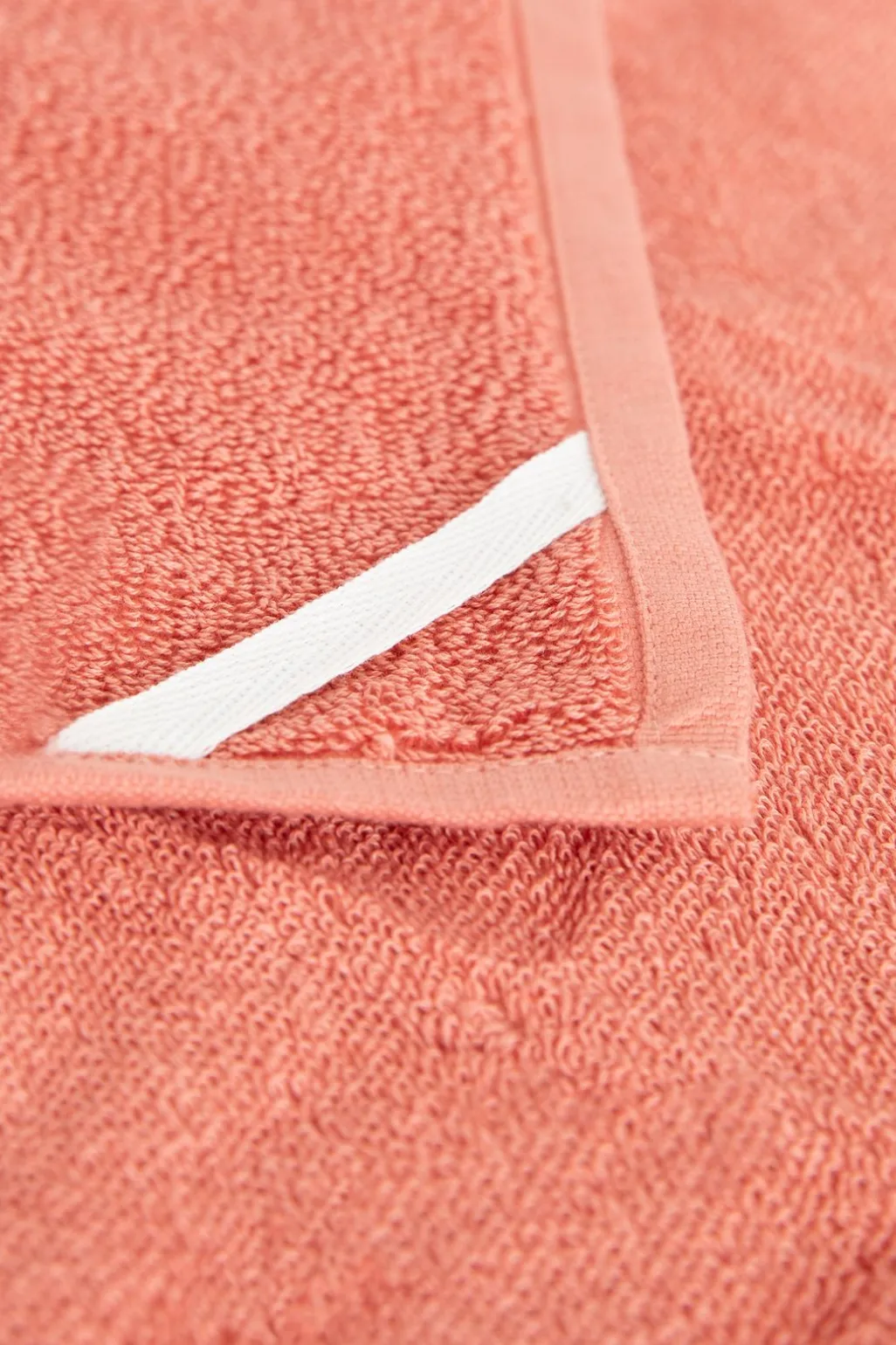 Lichtroze handdoek en theedoek Terry