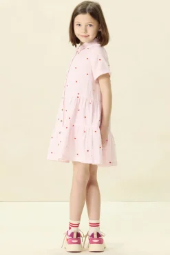 Lichtroze juk met hartjes embroidery