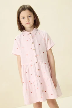Lichtroze juk met hartjes embroidery