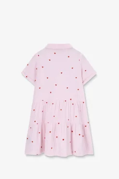 Lichtroze juk met hartjes embroidery