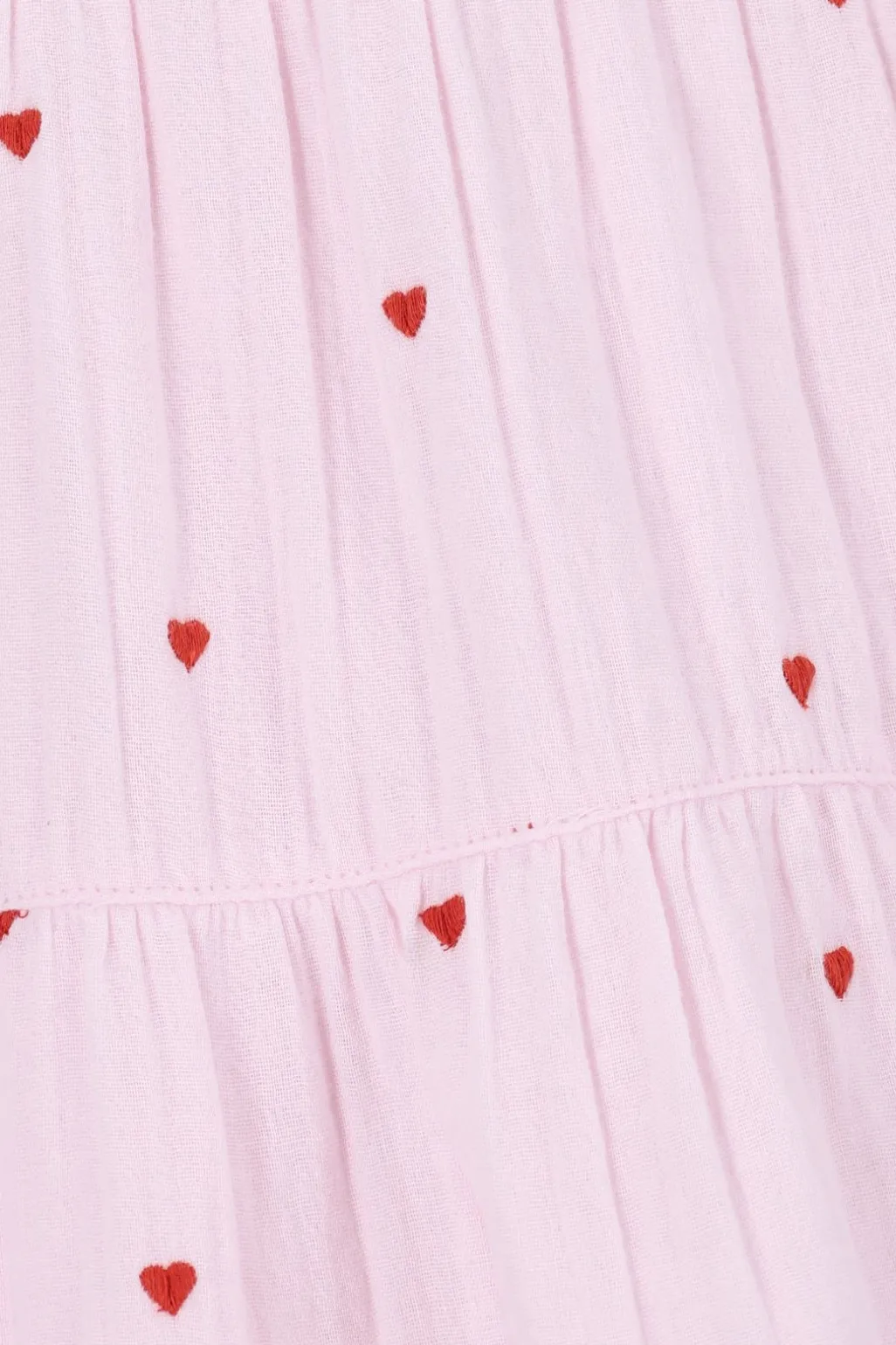 Lichtroze juk met hartjes embroidery