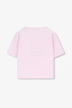 Lichtroze oversized T-shirt met artwork