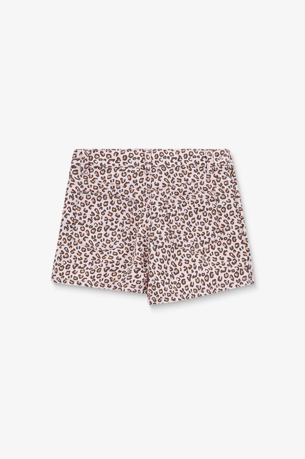 Lichtroze skort met leopard print