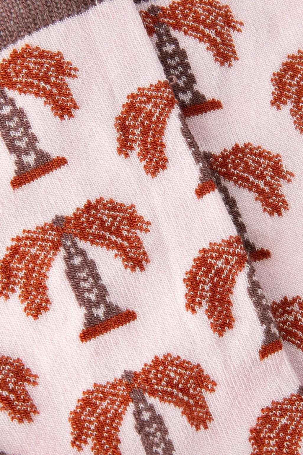 Lichtroze sokken met palmboomprint