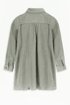 Mintgroene corduroy jurk