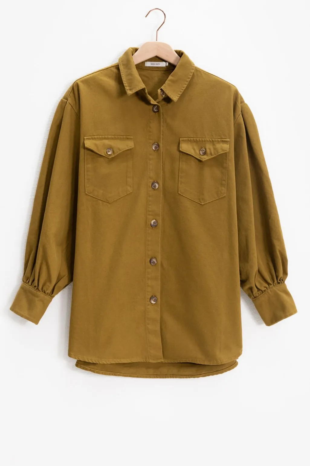 Mosterd groen overshirt jasje