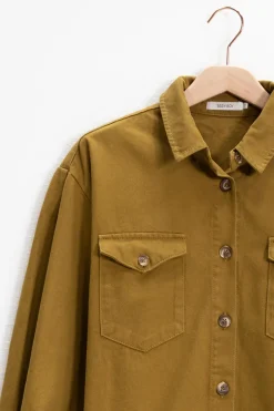 Mosterd groen overshirt jasje