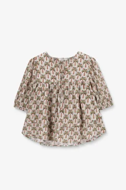 Multicolour blouse met palmboom
