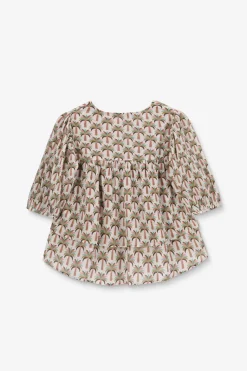 Multicolour blouse met palmboom