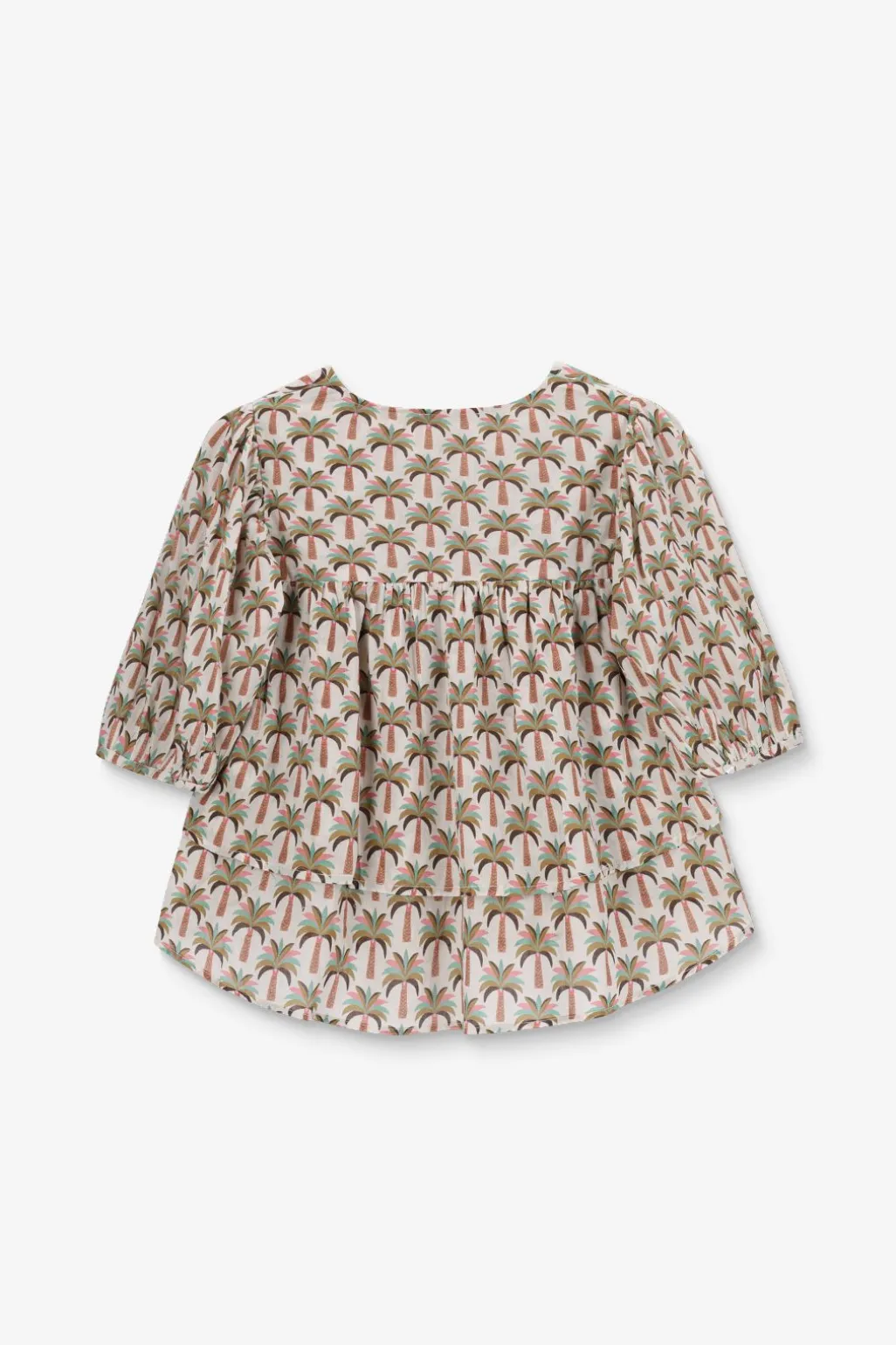 Multicolour blouse met palmboom