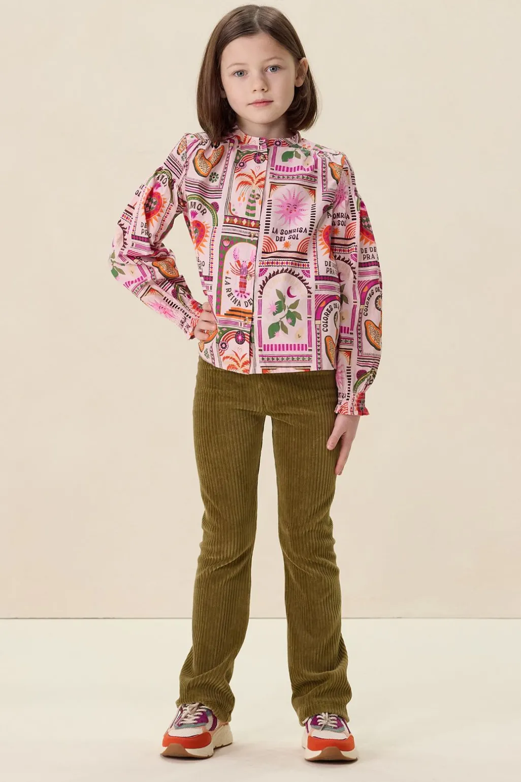Multicolour blouse met print