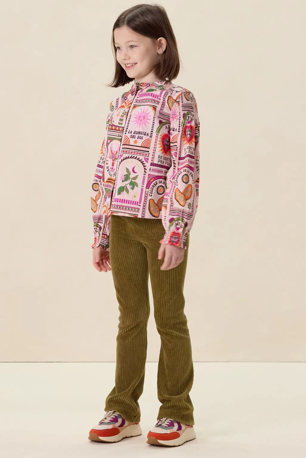 Multicolour blouse met print