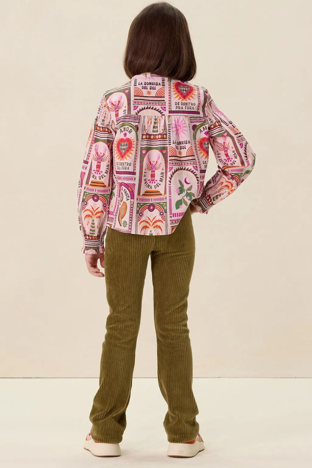 Multicolour blouse met print
