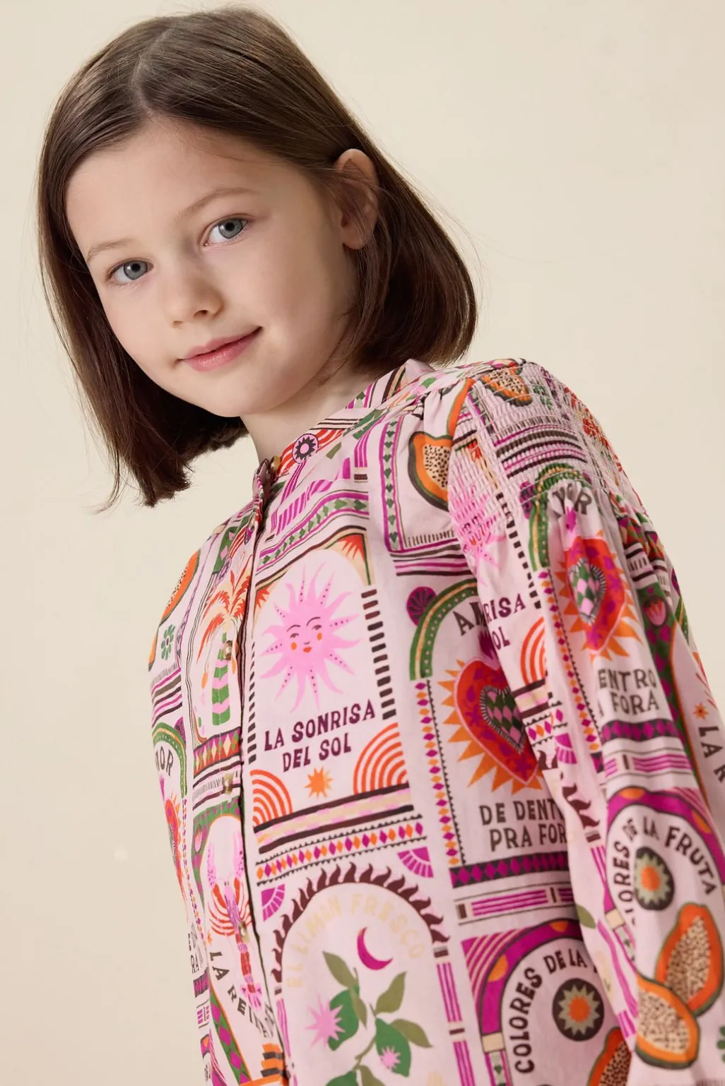 Multicolour blouse met print