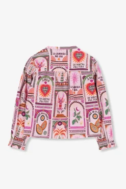 Multicolour blouse met print