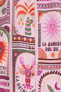 Multicolour blouse met print