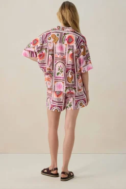 Multicolour blouse met print