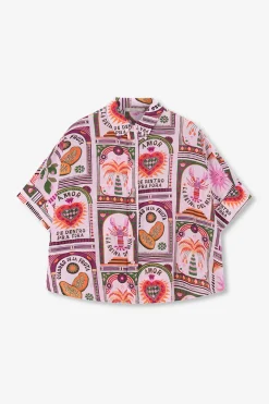 Multicolour blouse met print