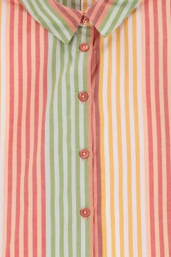Multicolour blouse met strepen