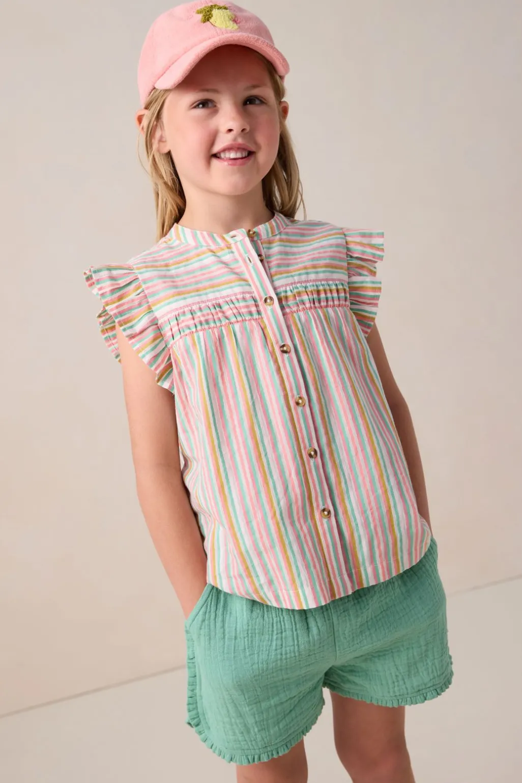 Multicolour blouse met strepen