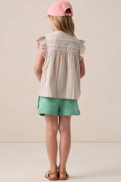 Multicolour blouse met strepen