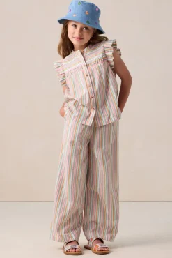 Multicolour blouse met strepen