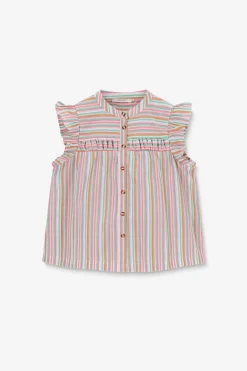 Multicolour blouse met strepen