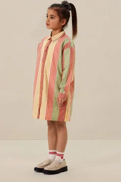 Multicolour blousejurk met strepen