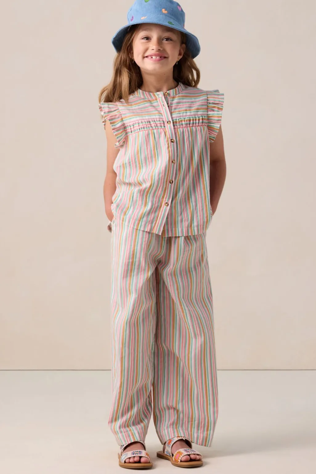 Multicolour broek met strepen