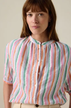 Multicolour gestreepte blouse