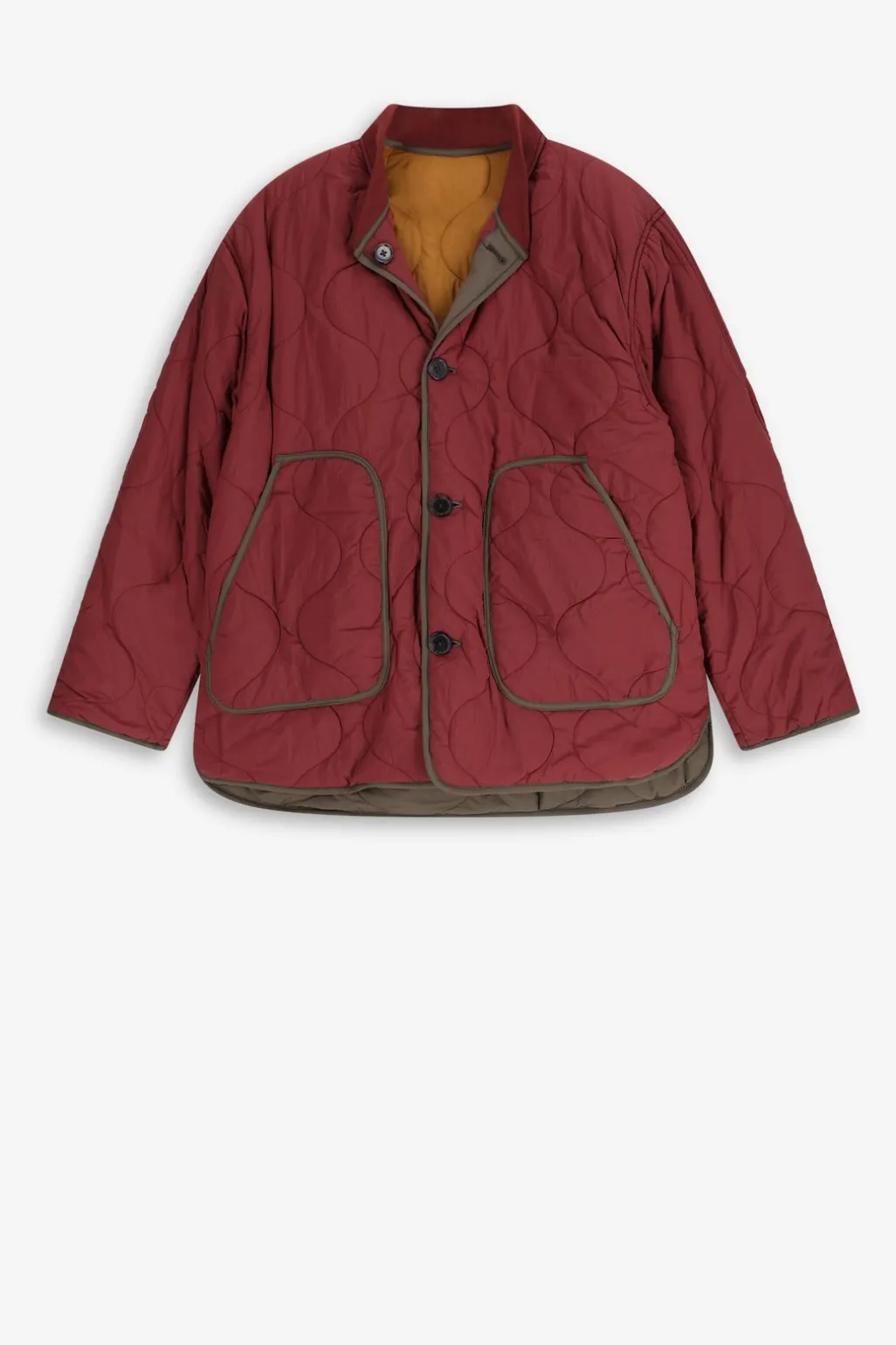 Multicolour gewatteerde colourblock jas