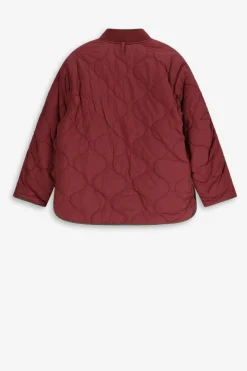 Multicolour gewatteerde colourblock jas