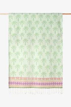 Multicolour hamamdoek met palmboom print