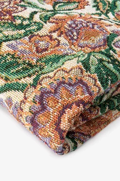 Multicolour jacquard geweven sprei met bloemenprint (200X250 CM)