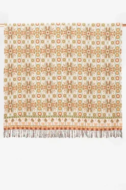 Multicolour jacquard geweven sprei met print (200x250 CM)