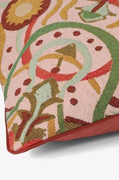 Multicolour jacquard kussen met mozaïk dessin