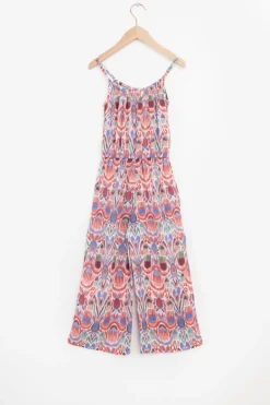 Multicolour jumpsuit met ikat print