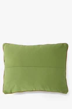 Multicolour kussen met patch-look