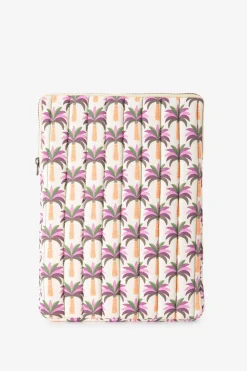 Multicolour laptophoes met palmboomprint
