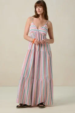 Multicolour maxi jurk