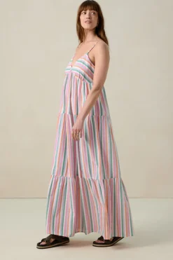 Multicolour maxi jurk