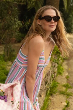 Multicolour maxi jurk