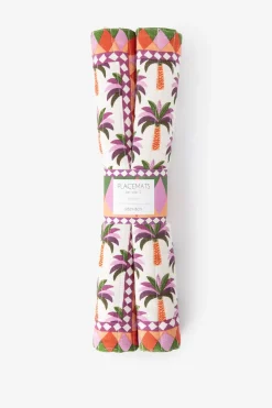 Multicolour placemats met palmboom print