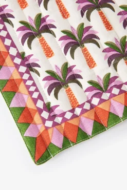 Multicolour placemats met palmboom print