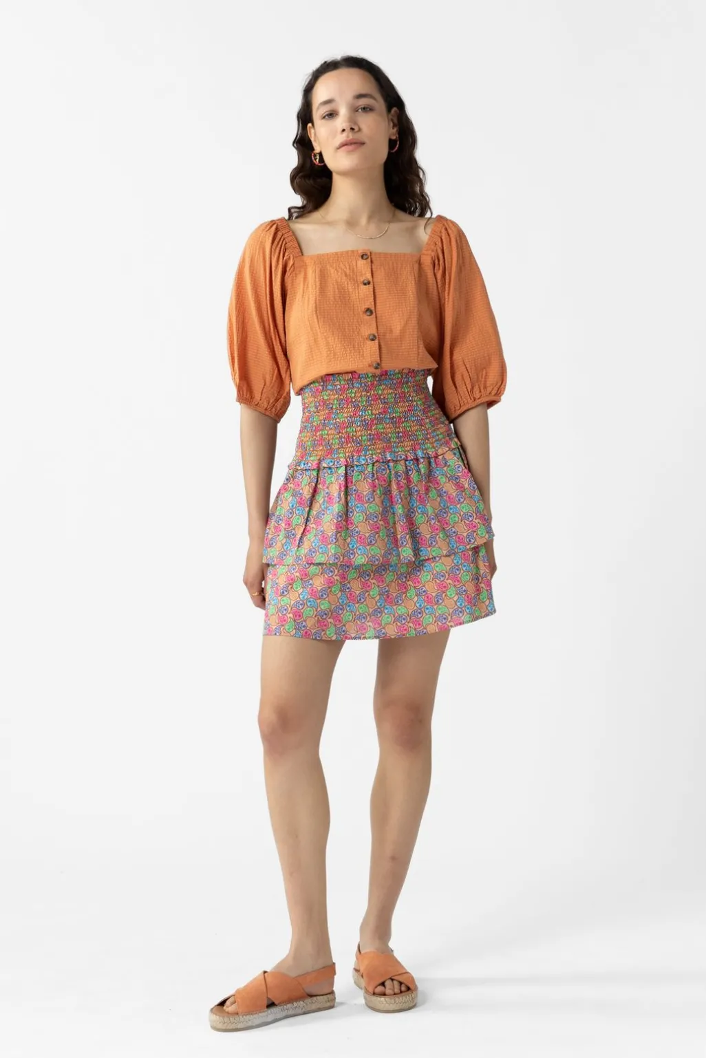 Multicolour rok met paisley print